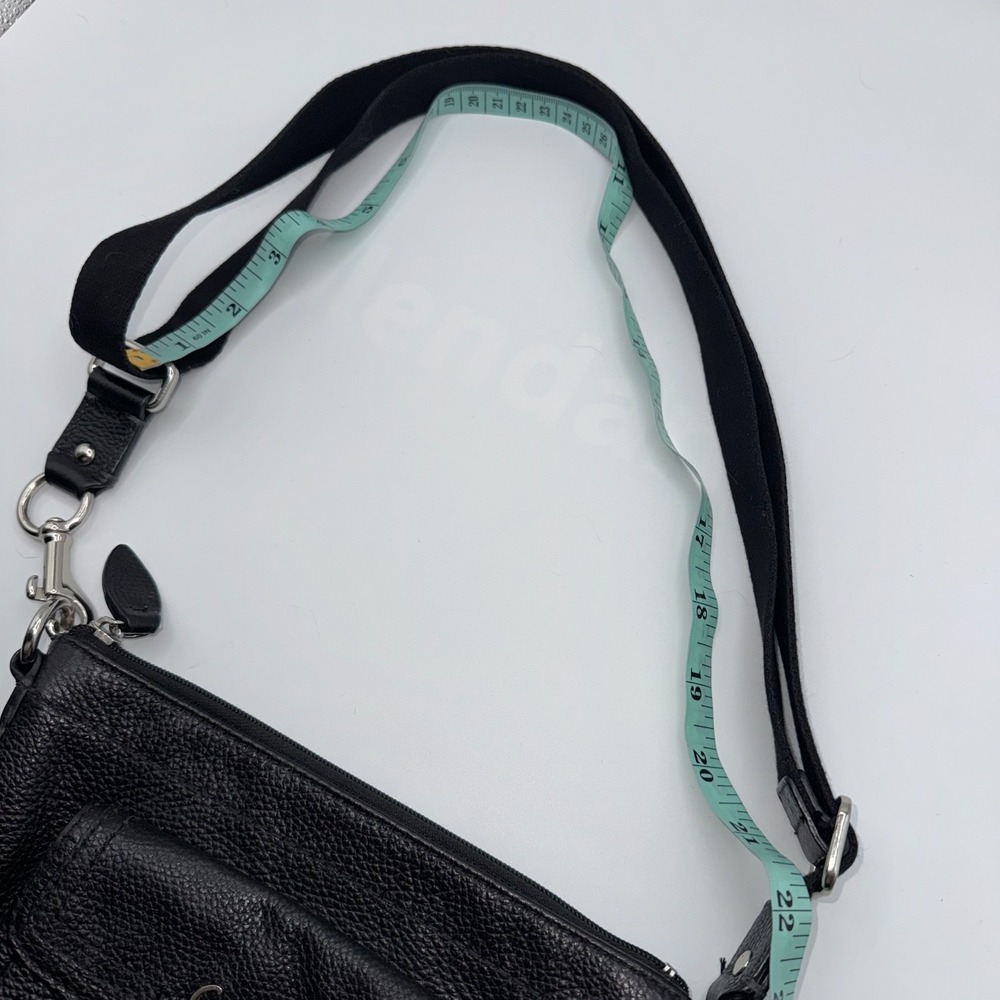 Vintage Coach Women's Swingpack Crossbody Bag S Black Turn Lock Pebbled Leather - Picture 5 of 12